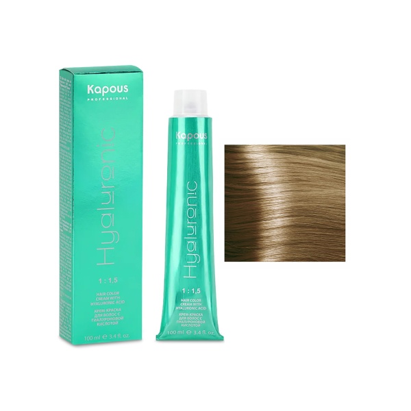 Kapous Крем-краска для волос Hyaluronic Acid, 9.31 очень светлый блондин золотистый бежевый, 100 мл купить