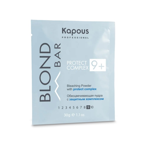 Kapous Обесцвечивающая пудра с защитным комплексом 9+ Blond Bar, 30 гр купить