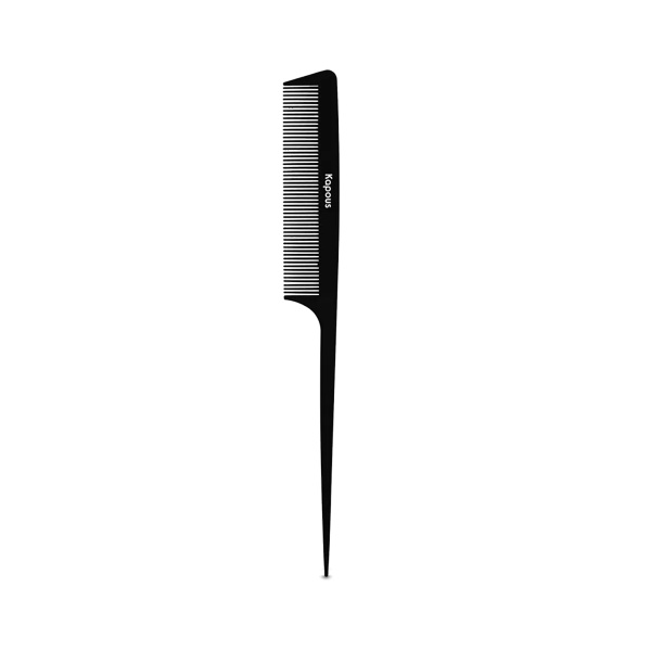 Kapous Расческа парикмахерская Carbon Fiber, с пластиковым хвостиком, 229 х 25 мм купить