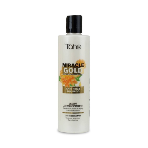 Tahe Professional Шампунь для дисциплинирования вьющихся волос Miracle Gold Anti Frizz Shampoo Extract, 300 мл купить