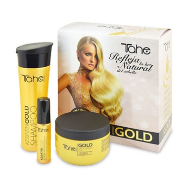 Tahe Professional Набор Botanic Pack Gold: Шампунь, Маска, Масло Keratin, 300 мл x 2 шт, 30 мл купить