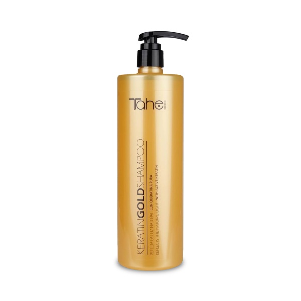 Tahe Professional Шампунь с кератином для придания блеска волосам Botanic Keratin Gold Shampoo, 1000 мл купить