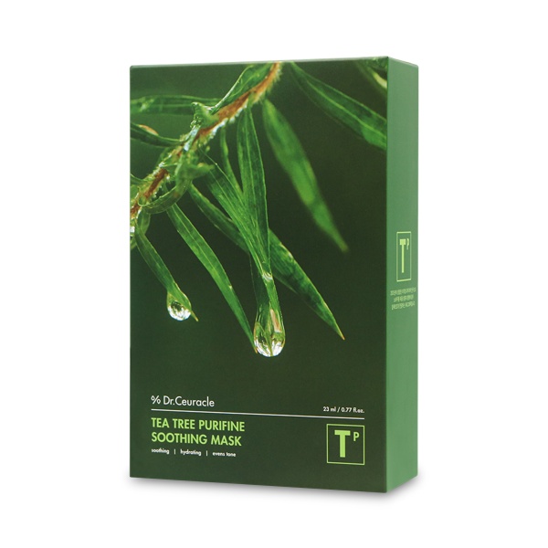 Dr. Ceuracle Успокаивающая тканевая маска для лица Чайное дерево Tea Tree Purifine, 23 мл x 10 шт купить