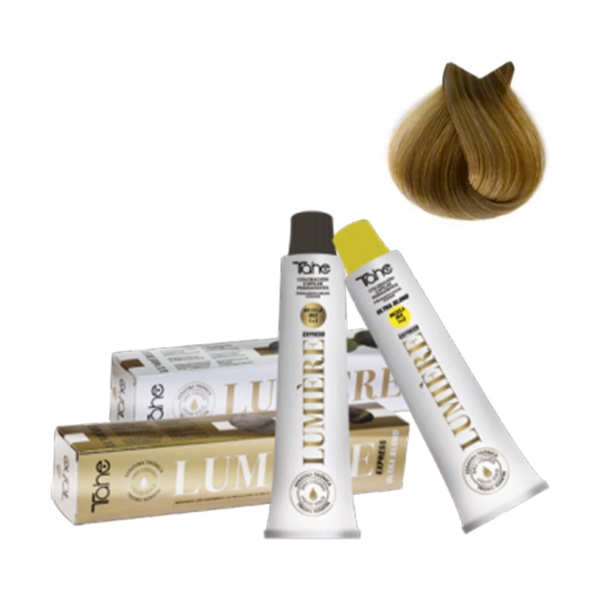 Tahe Professional Стойкая краска для волос Lumiere ExpressPermanent Hair Colour, #7.33S Avena натуральный интенсивно-золотистый блонд для седины, 100 мл купить