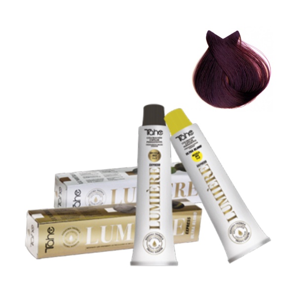 Tahe Professional Стойкая краска для волос Lumiere ExpressPermanent Hair Colour, #4.67 красно-фиолетовый шатен, 100 мл купить