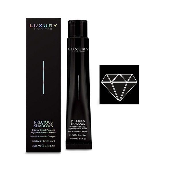 Luxury Hair Pro Интенсивный прямой пигмент Драгоценные оттенки Precious Shadows, черный оникс Black Onyx, 100 мл купить