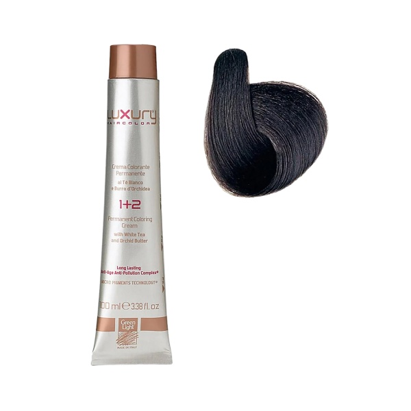 Luxury Hair Pro Краска для волос Hair Color, 3 интенсивный темно-коричневый Intense Dark Brown, 100 мл купить