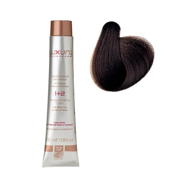 Luxury Hair Pro Краска для волос Hair Color, 4.00 экстра интенсивный коричневый Extra Intense Brown, 100 мл купить