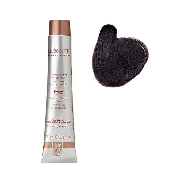 Luxury Hair Pro Краска для волос Hair Color, 4.003 теплый коричневый Warm Brown, 100 мл купить