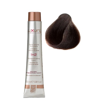 Luxury Hair Pro Краска для волос Hair Color, 4.32 средний бежевый коричневый Medium Beige Brown, 100 мл купить
