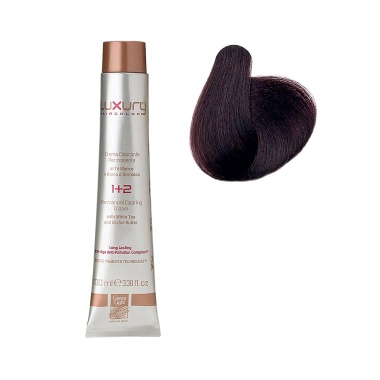 Luxury Hair Pro Краска для волос Hair Color, 4.5 коричневый махагон Mahogany Brown, 100 мл купить