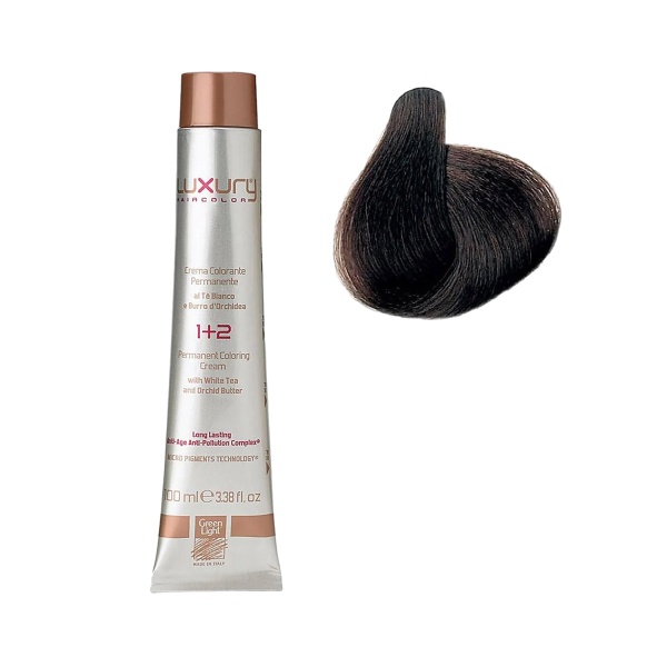 Luxury Hair Pro Краска для волос Hair Color, 4.7 матовый коричневый Mat Brown, 100 мл купить