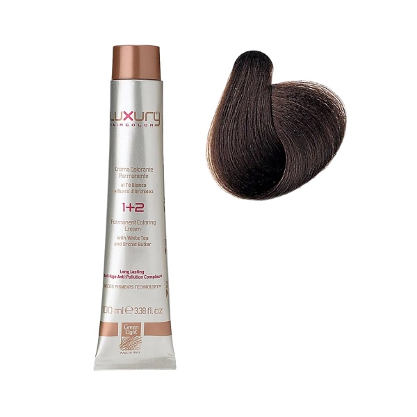 Luxury Hair Pro Краска для волос Hair Color, 4.88 темный кофе Dark Coffee, 100 мл купить