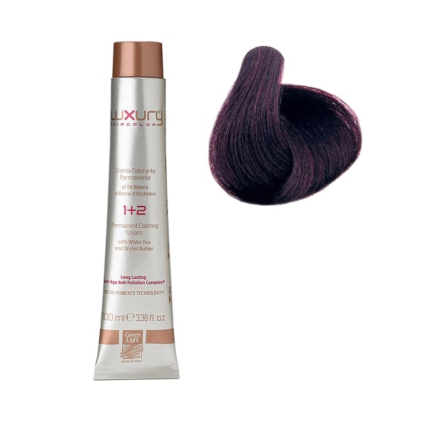 Luxury Hair Pro Краска для волос Hair Color, 5.2 светло-коричневый ирис Light Irisé Brown, 100 мл купить