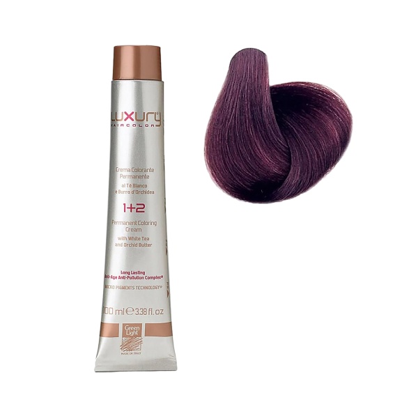 Luxury Hair Pro Краска для волос Hair Color, 5.222 эксклюзивный светло-коричневый ирис Exclusive Light Irisé Brown, 100 мл купить