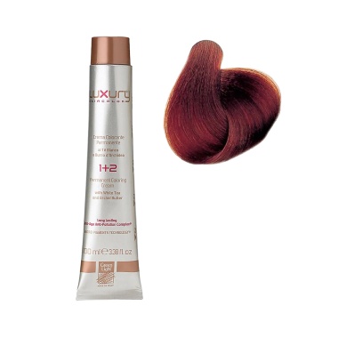 Luxury Hair Pro Краска для волос Hair Color, 5.46 светлый медно-красный коричневый Light Copper Red Brown, 100 мл купить