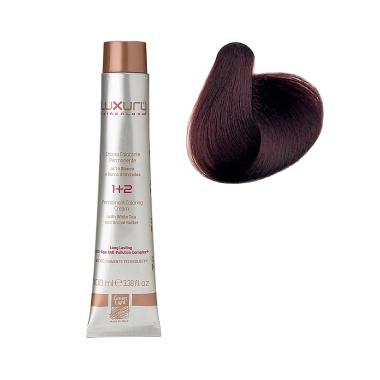 Luxury Hair Pro Краска для волос Hair Color, 5.55 интенсивный светло-коричневый махагон Intense Mahogany Light Brown, 100 мл купить