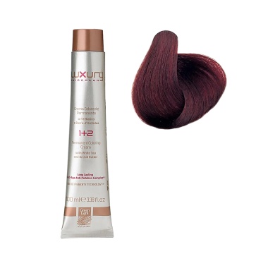 Luxury Hair Pro Краска для волос Hair Color, 5.56 красный махагон светло-коричневый Light Mahogany Red Brown, 100 мл купить
