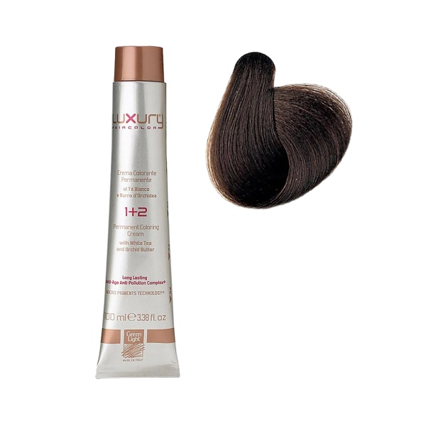 Luxury Hair Pro Краска для волос Hair Color, 5.73 светлый коричневый табак Light Tobacco Brown, 100 мл купить