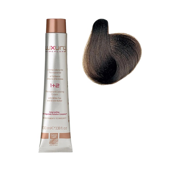 Luxury Hair Pro Краска для волос Hair Color, 6.01 пепельный темный блондин Ash Dark Blond, 100 мл купить