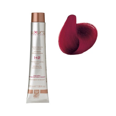 Luxury Hair Pro Краска для волос Hair Color, 6.66 интенсивный красный темный блондин Intense Red Dark Blond, 100 мл купить