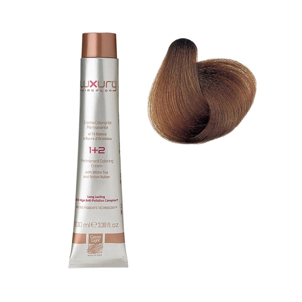 Luxury Hair Pro Краска для волос Hair Color, 7.3 золотой блондин Golden Blond, 100 мл купить