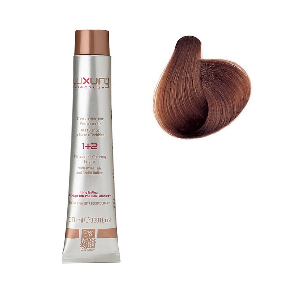 Luxury Hair Pro Краска для волос Hair Color, 7.35 светлое какао Light Cocoa, 100 мл купить