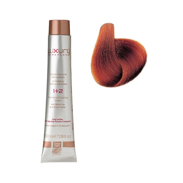 Luxury Hair Pro Краска для волос Hair Color, 7.40 глубокий медный блондин Deep Copper Blond, 100 мл купить