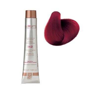 Luxury Hair Pro Краска для волос Hair Color, 7.62 красный блонд ирис Red Blond, 100 мл купить