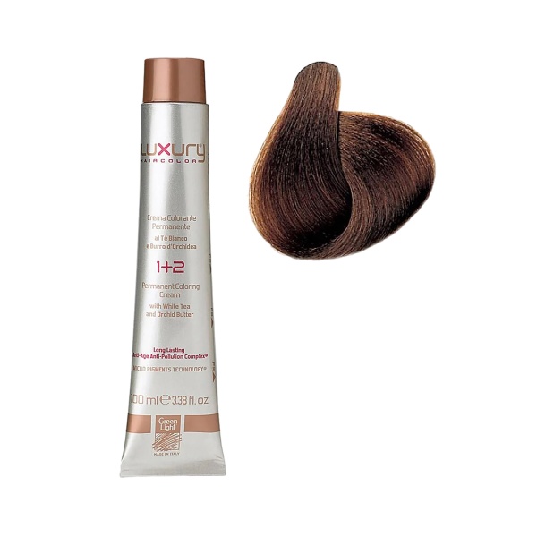 Luxury Hair Pro Краска для волос Hair Color, 7.73 табачный блондин Tobacco Blond, 100 мл купить