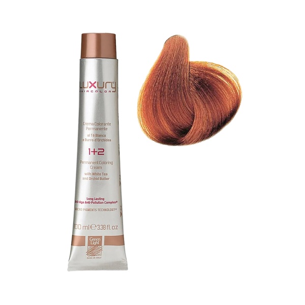 Luxury Hair Pro Краска для волос Hair Color, 8.34 светлый золотистый медный блондин Light Golden Copper Blond, 100 мл купить