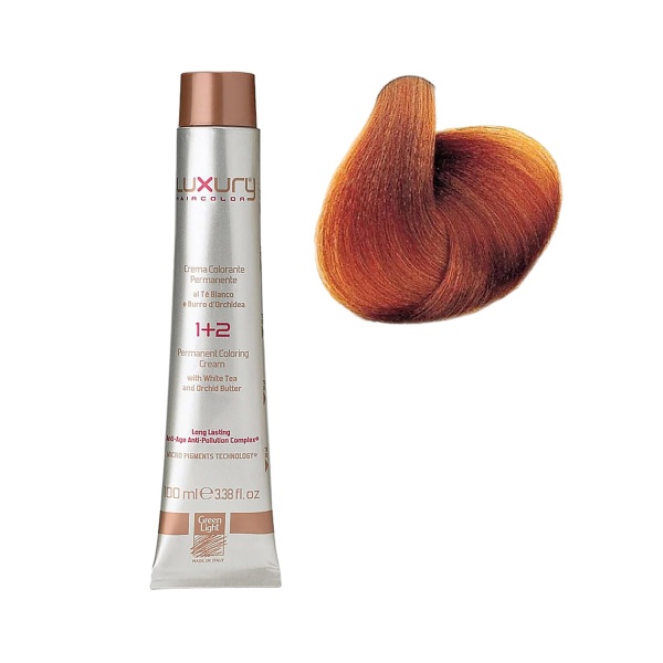 Luxury Hair Pro Краска для волос Hair Color, 8.43 светлый медный золотистый блондин Light Copper Golden Blond, 100 мл купить