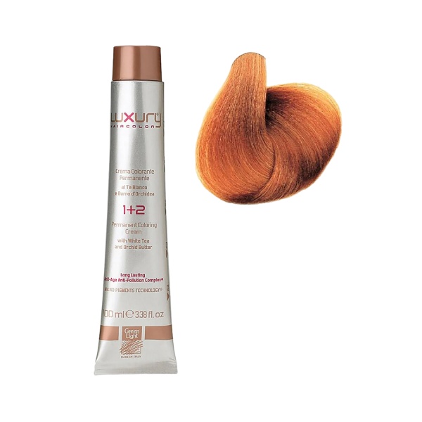 Luxury Hair Pro Краска для волос Hair Color, 9.34 очень светлый золотистый медный блондин Very Light Golden Copper Blond, 100 мл купить