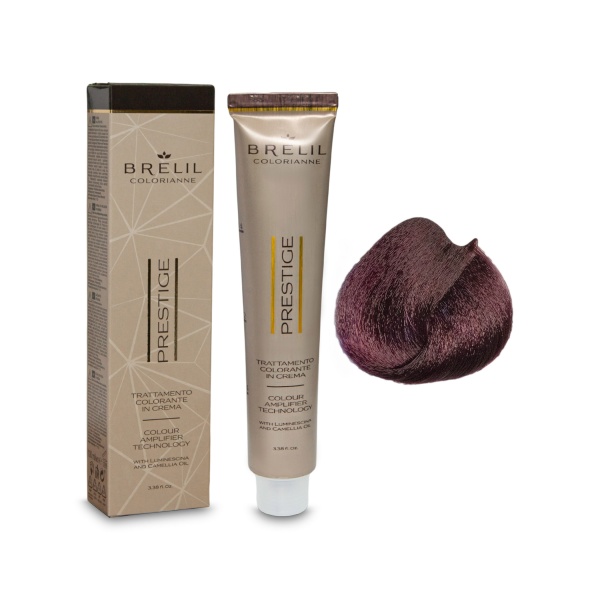 Brelil Professional Краска для волос Colorianne Prestige, 6/77 интенсивно-фиолетовый темный блонд, 100 мл купить