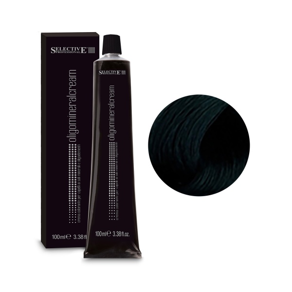 Selective Professional Стойкая перманентная крем-краска для волос Oligomineral Cream, 1.00B чёрно-синий, 100 мл купить