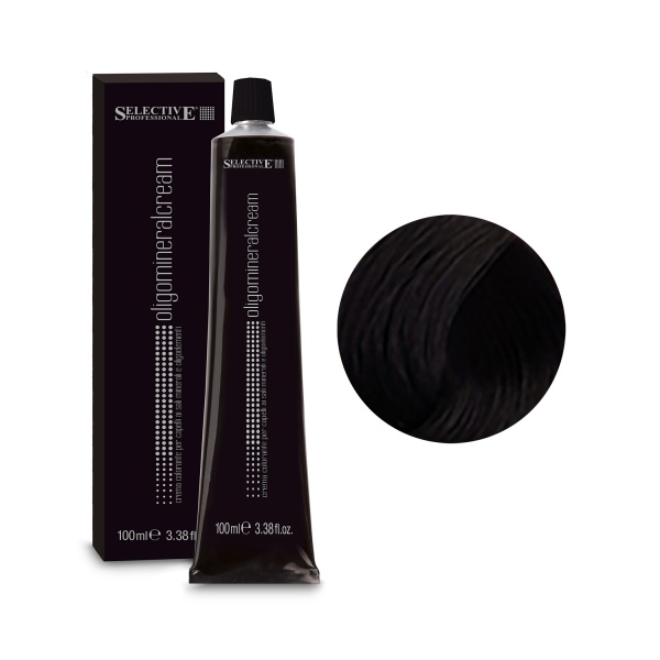 Selective Professional Стойкая перманентная крем-краска для волос Oligomineral Cream, 2.00 брюнет, 100 мл купить