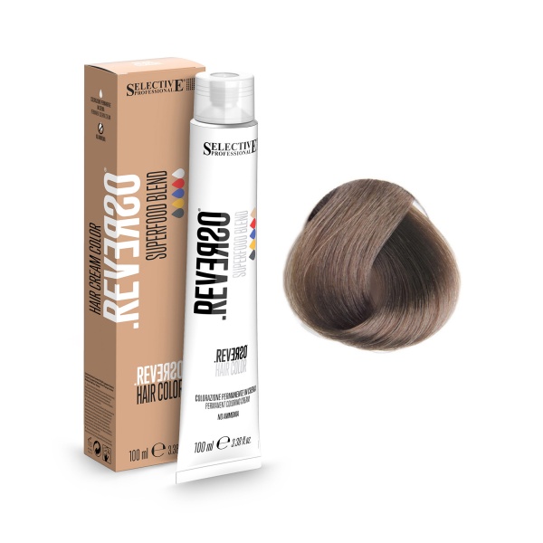 Selective Professional Крем-краска без аммиака Reverso Hair Color, 7.2 блондин бежевый, 100 мл купить