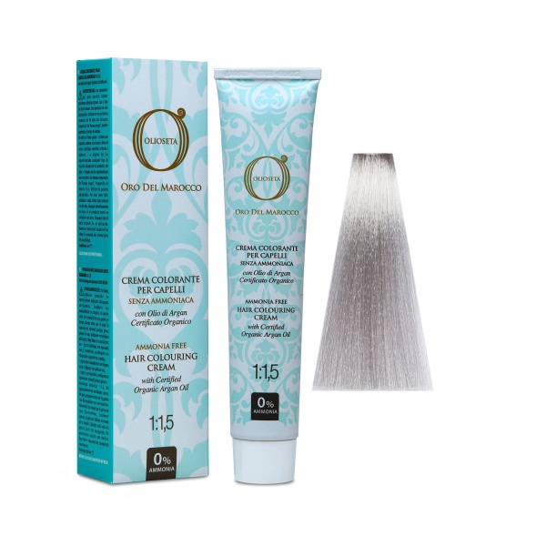 Barex Безаммиачная перманентная крем-краска Oro del Marocco Hair Colouring Cream, блеск серебряный, 100 мл купить