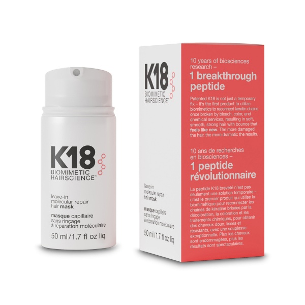 K18 Несмываемая маска для молекулярного восстановления волос Leave-In Molecular Repair Hair Mask, 50 мл купить