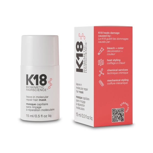 K18 Несмываемая маска для молекулярного восстановления волос Leave-In Molecular Repair Hair Mask, 15 мл купить