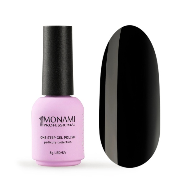 Monami Гель-лак для ногтей Pedicure Collection, №01 черный, 8 мл купить