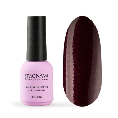 Monami Гель-лак для ногтей Pedicure Collection, №06 бордовый с блестками, 8 мл купить