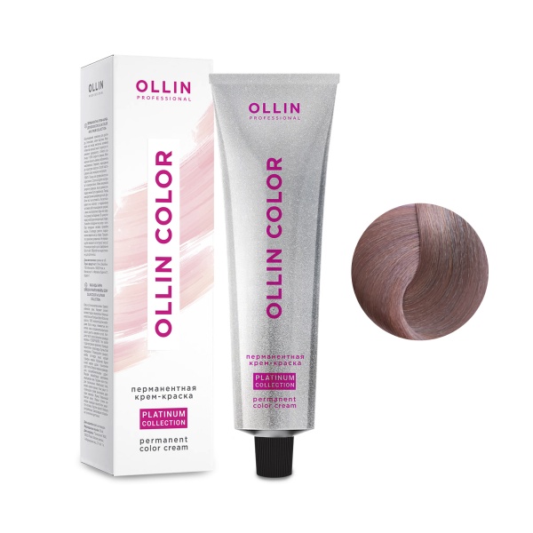 Ollin Professional Перманентная крем-краска для волос Color Platinum Collection, 8/25 светло русый фиолетово-махагоновый, 100 мл купить