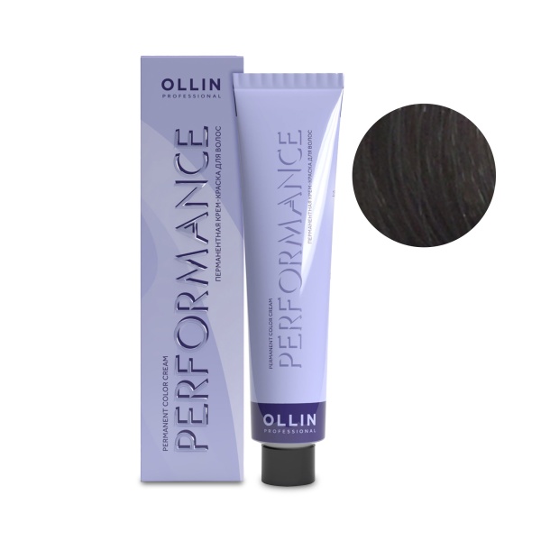 Ollin Professional Перманентная крем-краска с комплексом Performance, 7/12 русый пепельно-фиолетовый, 60 мл купить
