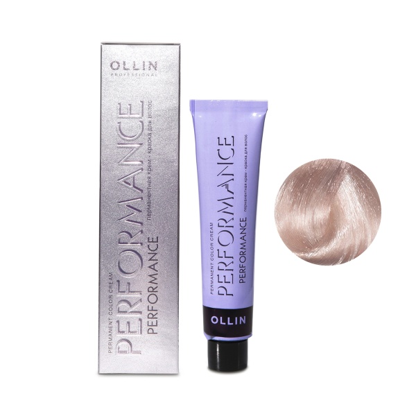 Ollin Professional Перманентная крем-краска с комплексом Performance, 10/26 светлый блондин розовый, 60 мл купить