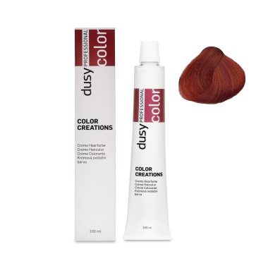 Dusy Professional Крем-краска для волос Color Creations, 7.44 средне-интенсивный медный блонд, 100 мл купить