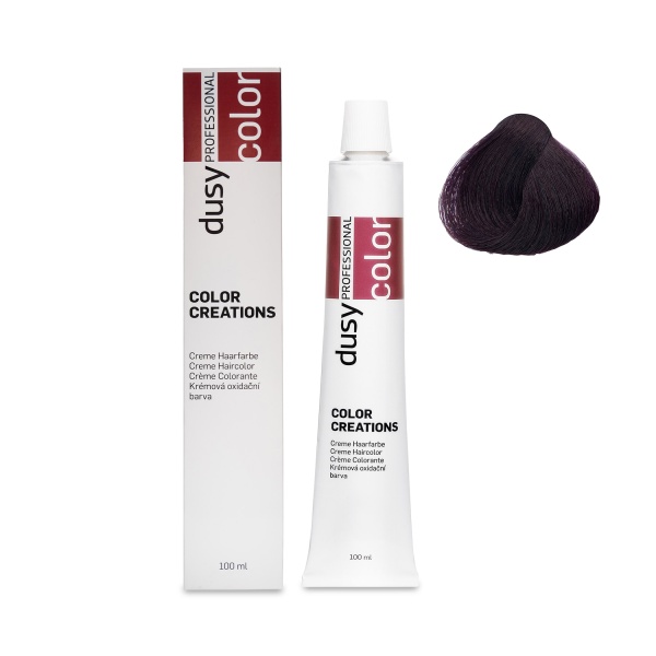 Dusy Professional Крем-краска для волос Color Creations Intensive Reds, 33.66 темно-коричневый фиолетовый, 100 мл купить