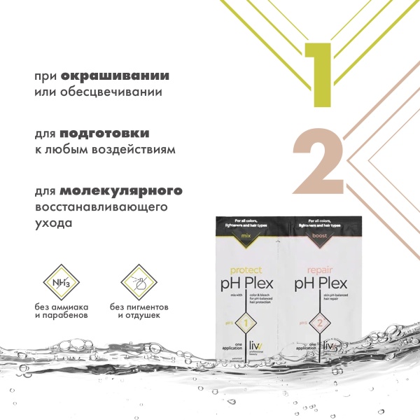 pH Plex 1 и 2 Профессиональное саше Traveling Stylist Sachet, 7 мл, 15 мл купить