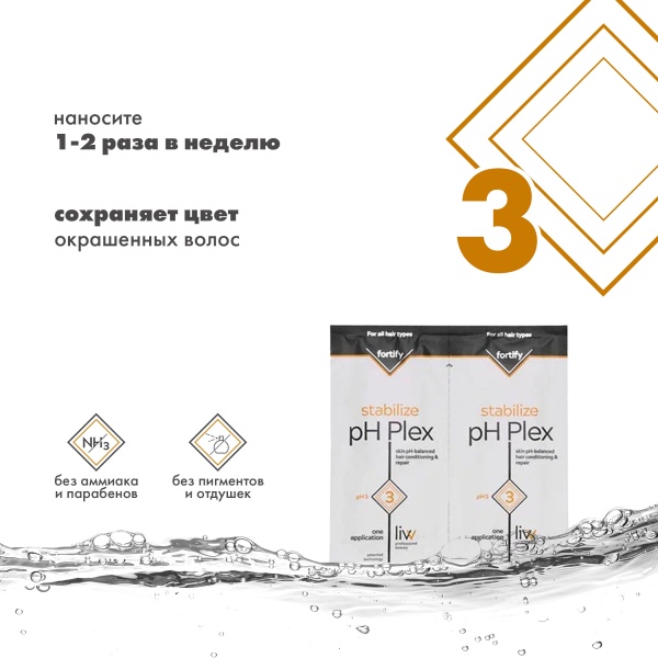pH Plex 3 Профессиональные саше стабилизирующего эликсир-ухода Professional Maintenance Sachet, 2 х 12 мл купить