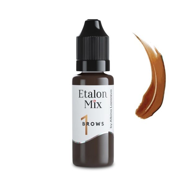 Etalon Mix Пигмент для перманентного макияжа бровей, №1 Лесной орех, 15 мл купить